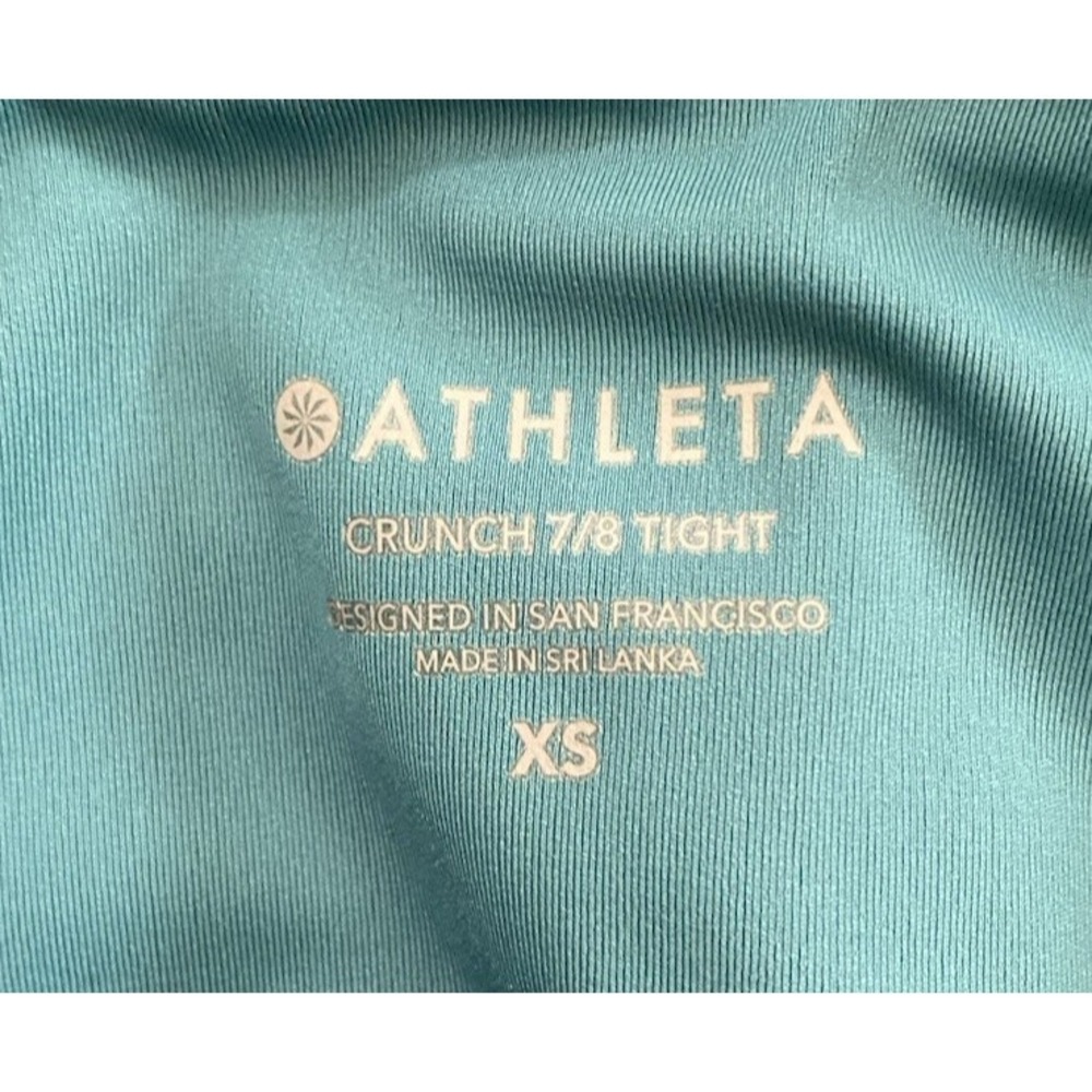 Athleta Womens Leggings Teal Green Navy & Soft Green Size XS Waist Pocket - Picture 5 of 10